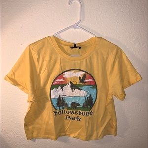 Yellow crop top